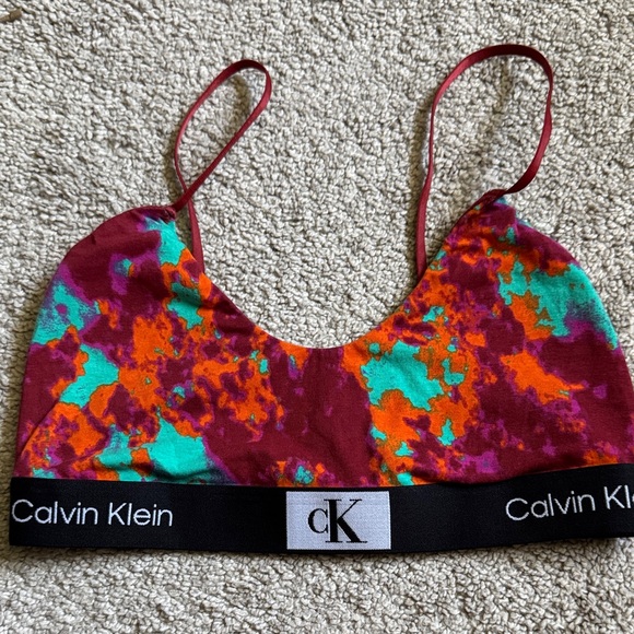 Calvin Klein Colorful Patterned Bralette - Picture 1 of 3